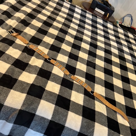 Belt Genuine Leather rivets O-ring linked - Picture 4 of 4